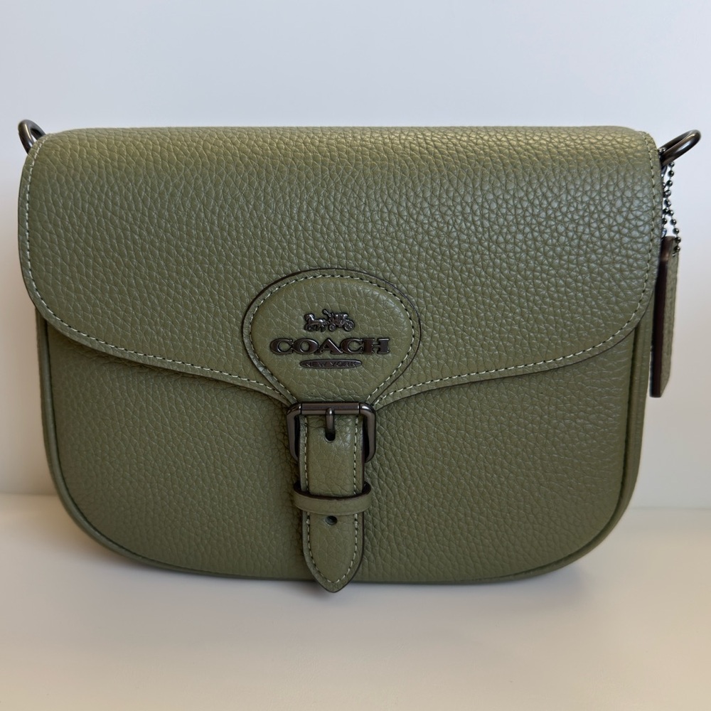 Coach Amelia Saddle Bag in Olive Green